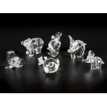 (6) piece lot Swarovski miniatures.