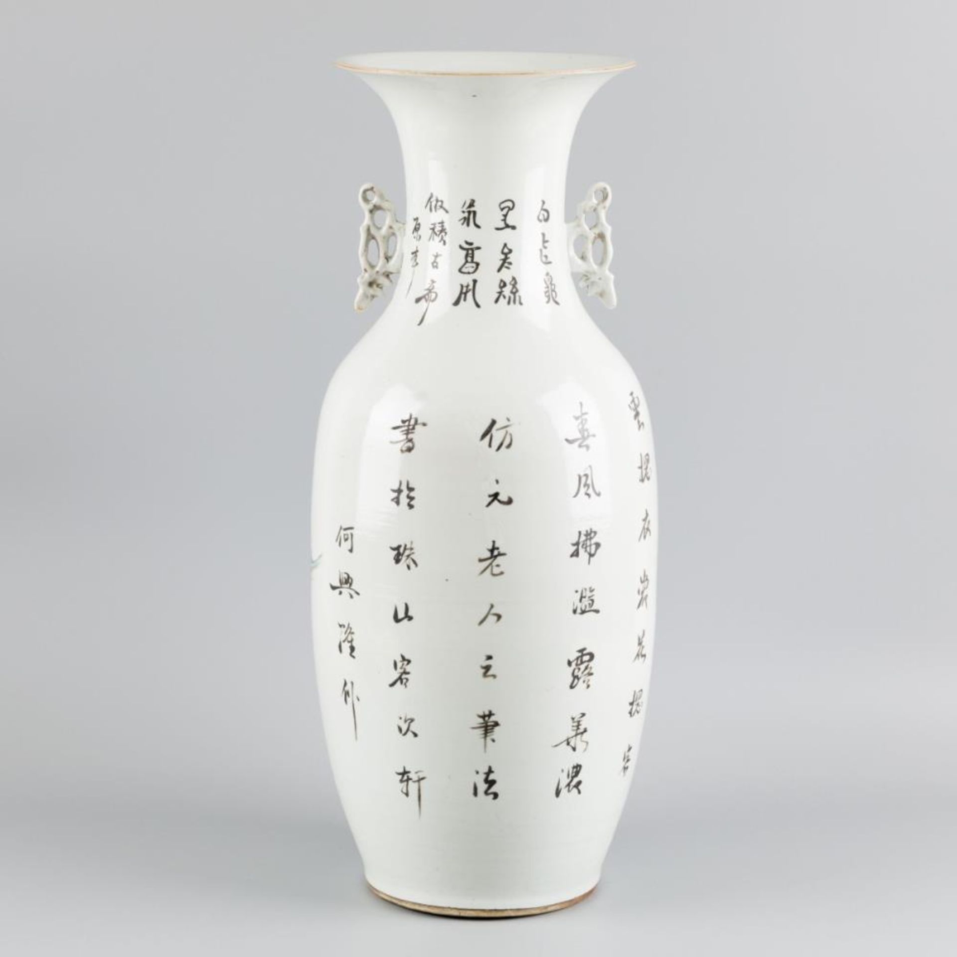 A vase with polychromed fencai décor, China, 20th century. - Image 2 of 3