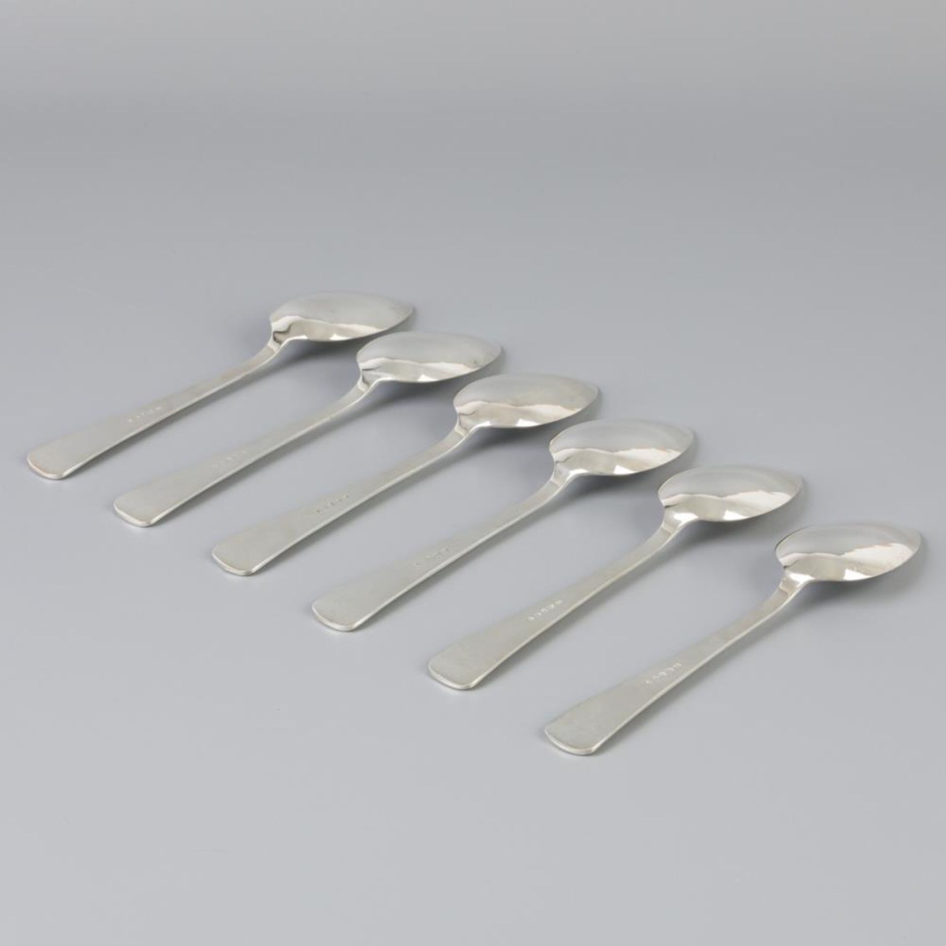 6 piece set of spoons "Haags Lofje" silver. - Image 3 of 5