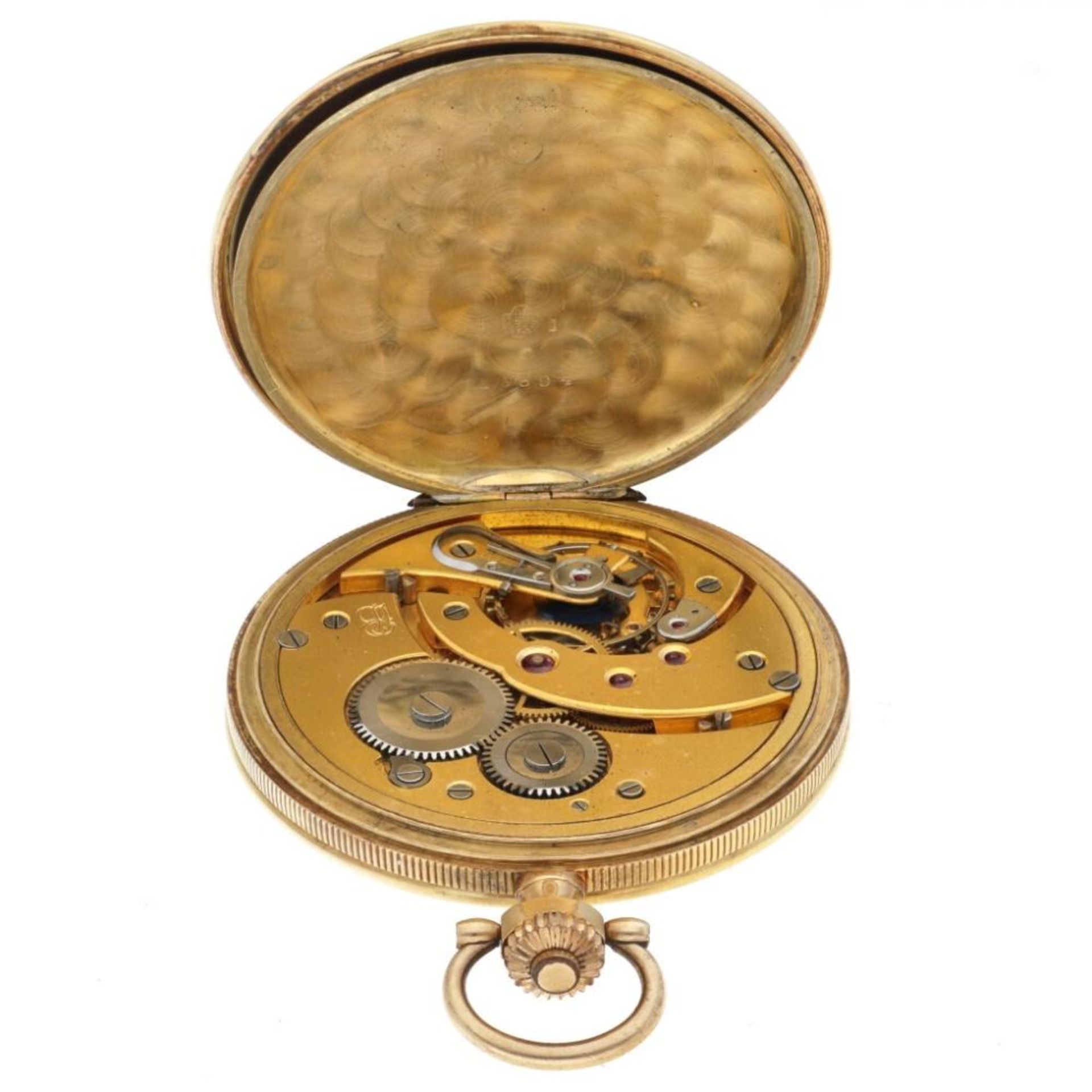 Golden Savonette lever-escapement - Men's pocket watch - approx. 1900. - Bild 6 aus 8