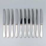 10-piece set of fruit knives silver.