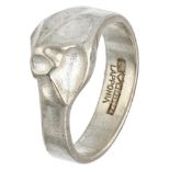 Sterling silver 'Sung' ring by Finnish designer Björn Weckström.