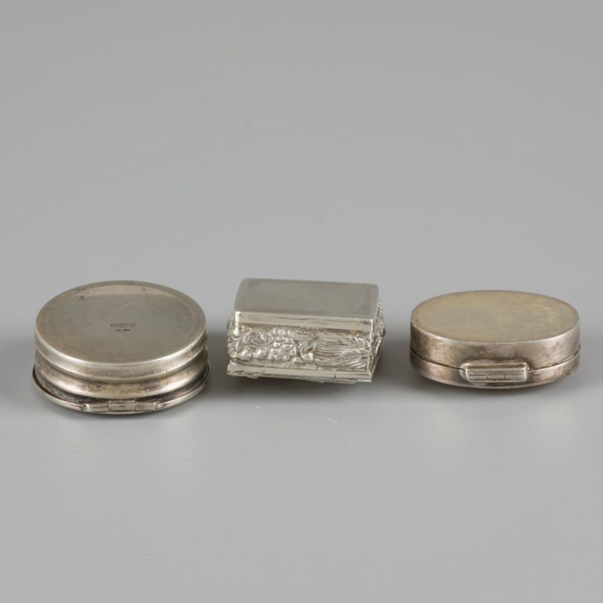 3-piece lot pillboxes silver. - Bild 3 aus 3