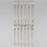12-piece set silver cake / pastry forks.
