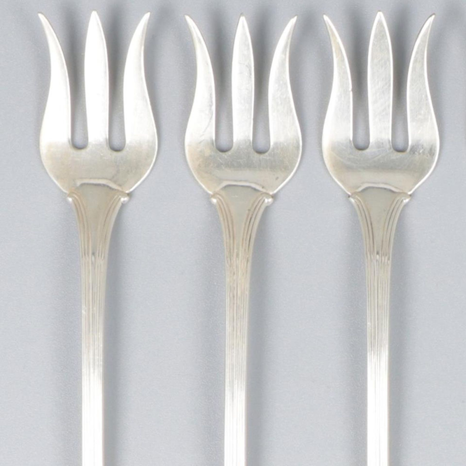 6-piece set of fruit forks silver. - Image 6 of 7