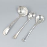 3-piece lot "Haags Lofje" silver / silver-plated spoons.