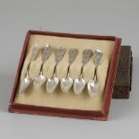 6-piece set coffee / teaspoons silver.