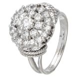 18K. White gold ring set with approx. 1.13 ct. diamond.