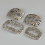 4-piece lot buckles silver.