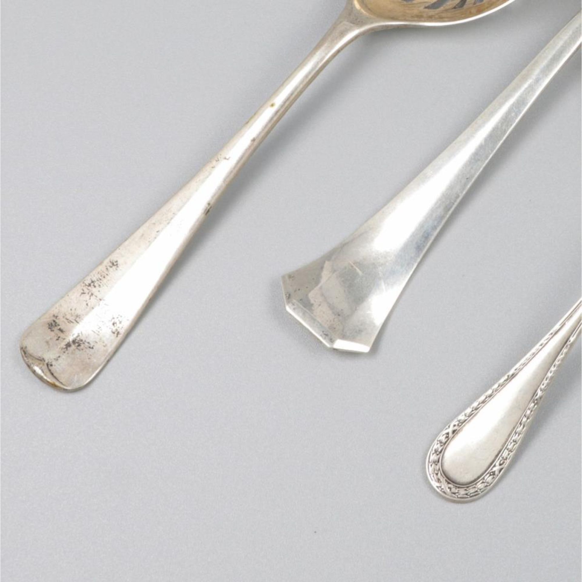 3-piece lot of sifter spoons silver. - Bild 3 aus 7