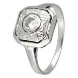 14K. White gold vintage ring set with approx. 0.17 ct. diamond.