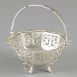 Bonbon / sweetmeat basket silver.