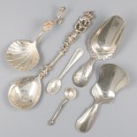 6-piece lot of miscellaneous flatware, silver.