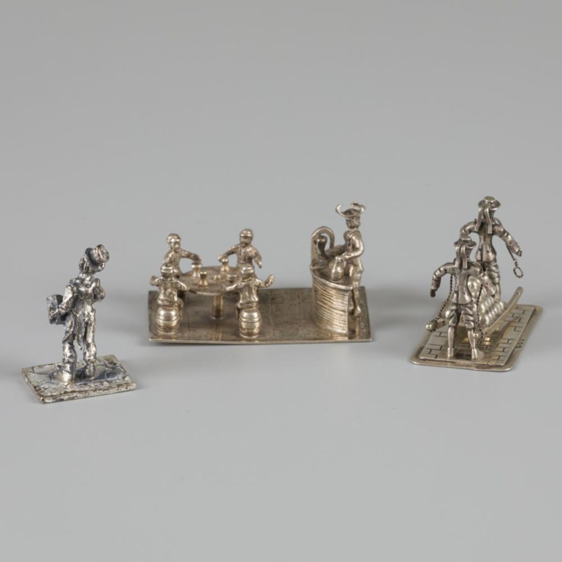 3-piece lot of silver miniatures. - Image 4 of 5