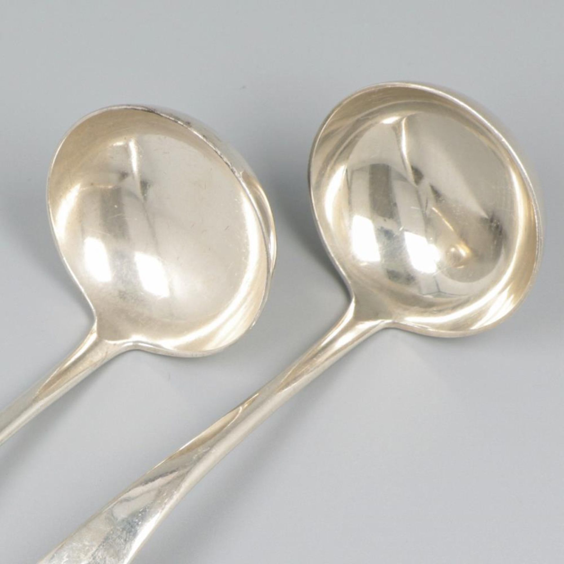2-piece set of sauce spoons ''Haags Lofje'' silver. - Image 3 of 5
