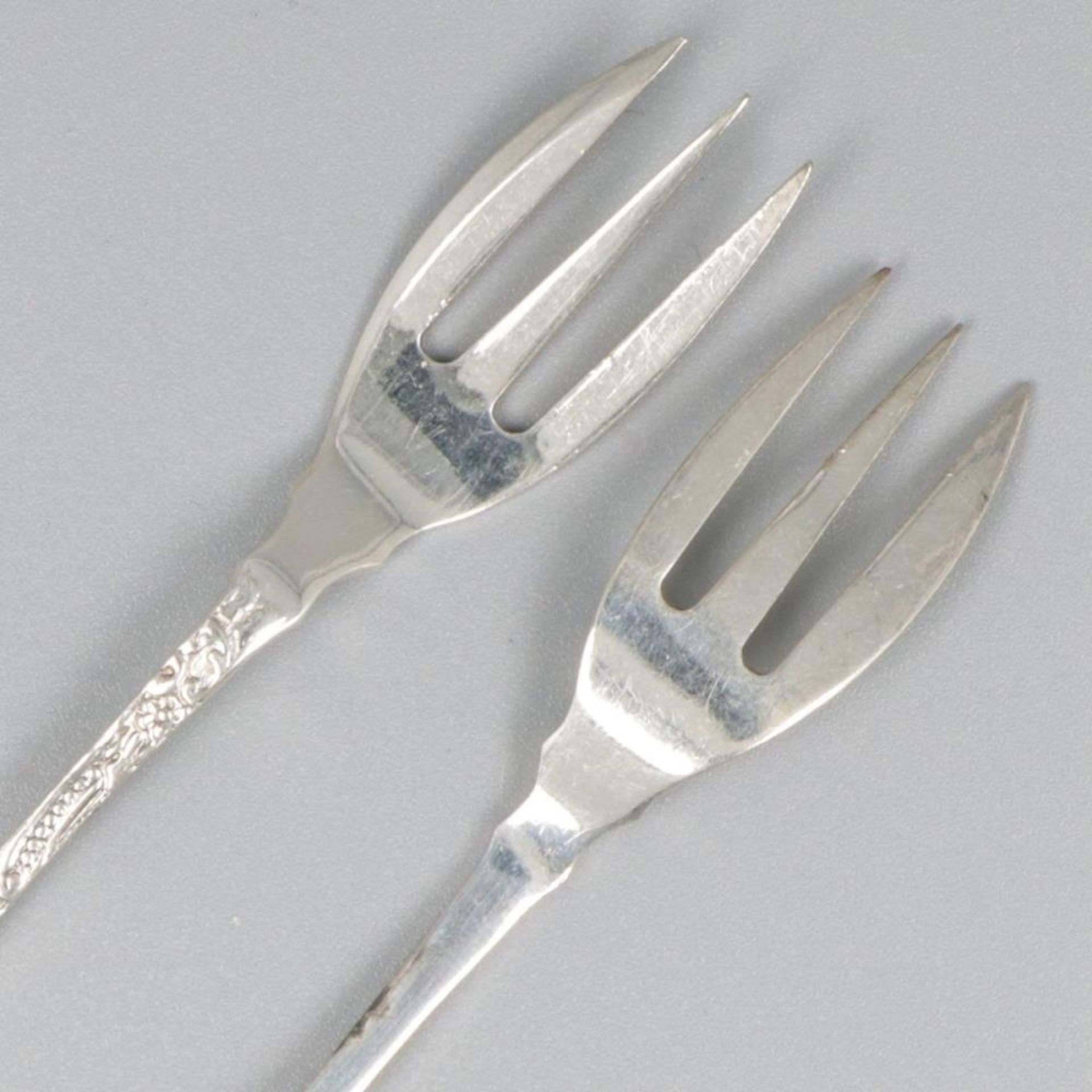 6-piece set of silver cake / pastry forks. - Bild 3 aus 5