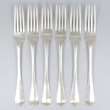 6-piece set of forks (Arnhem, Johan Goedefro 1800- ...) silver.