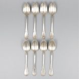 8-piece set of coffee spoons silver.