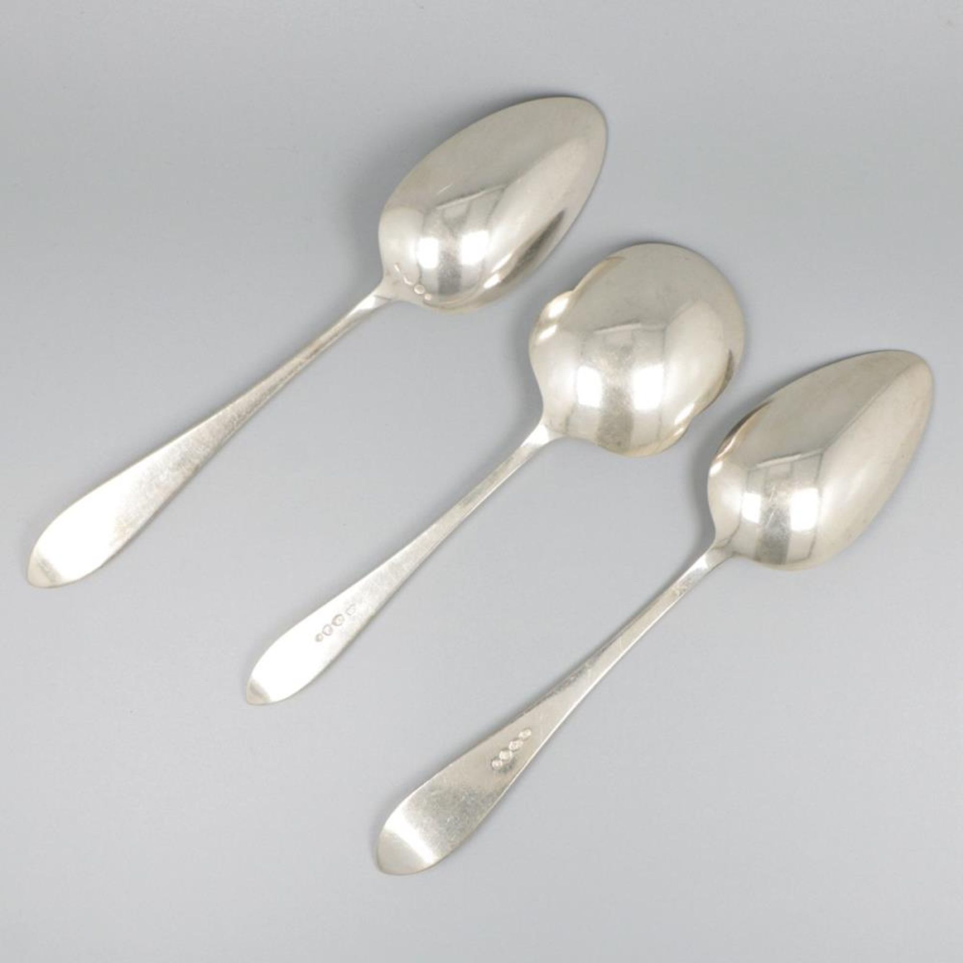 3-piece set of ladles "Hollands Puntfilet" silver. - Image 2 of 7