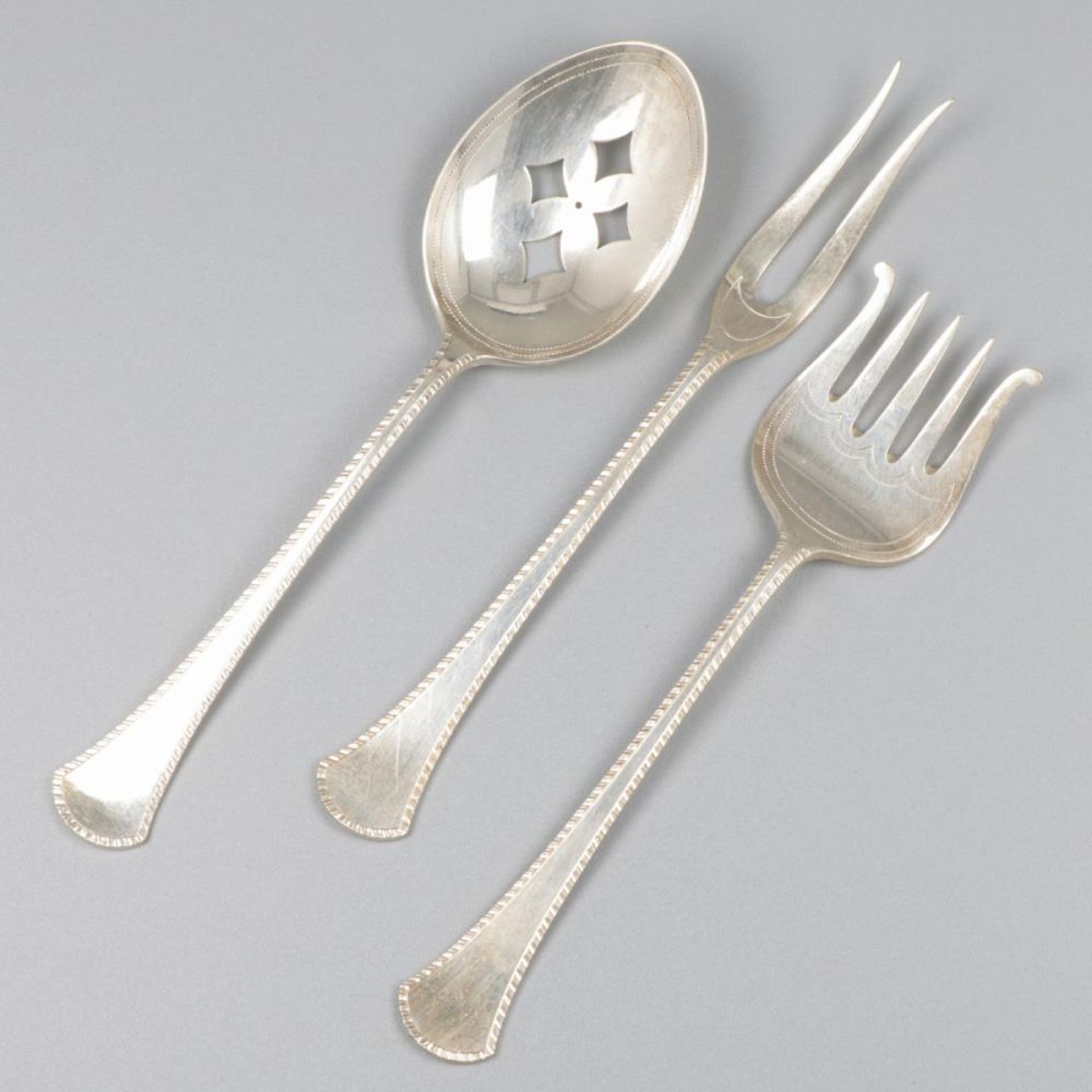 3-piece hors-d'oeuvre set silver.