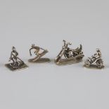 4-piece lot miniatures silver.