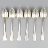 6-piece set of dessert spoons silver.