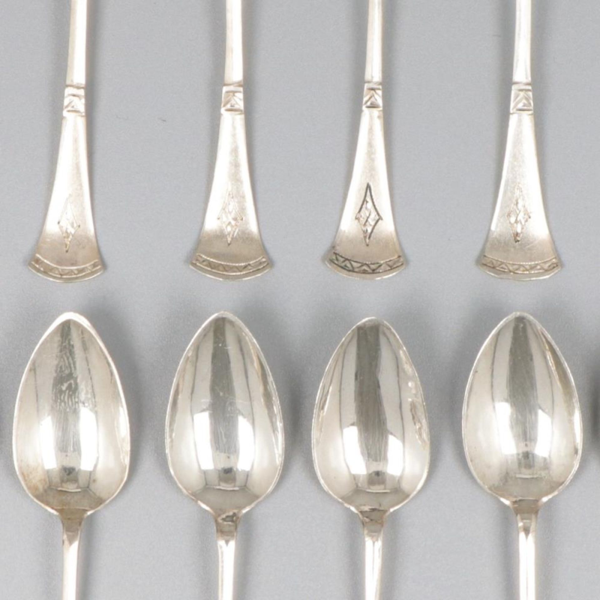 12-piece set silver coffee spoons. - Image 3 of 6