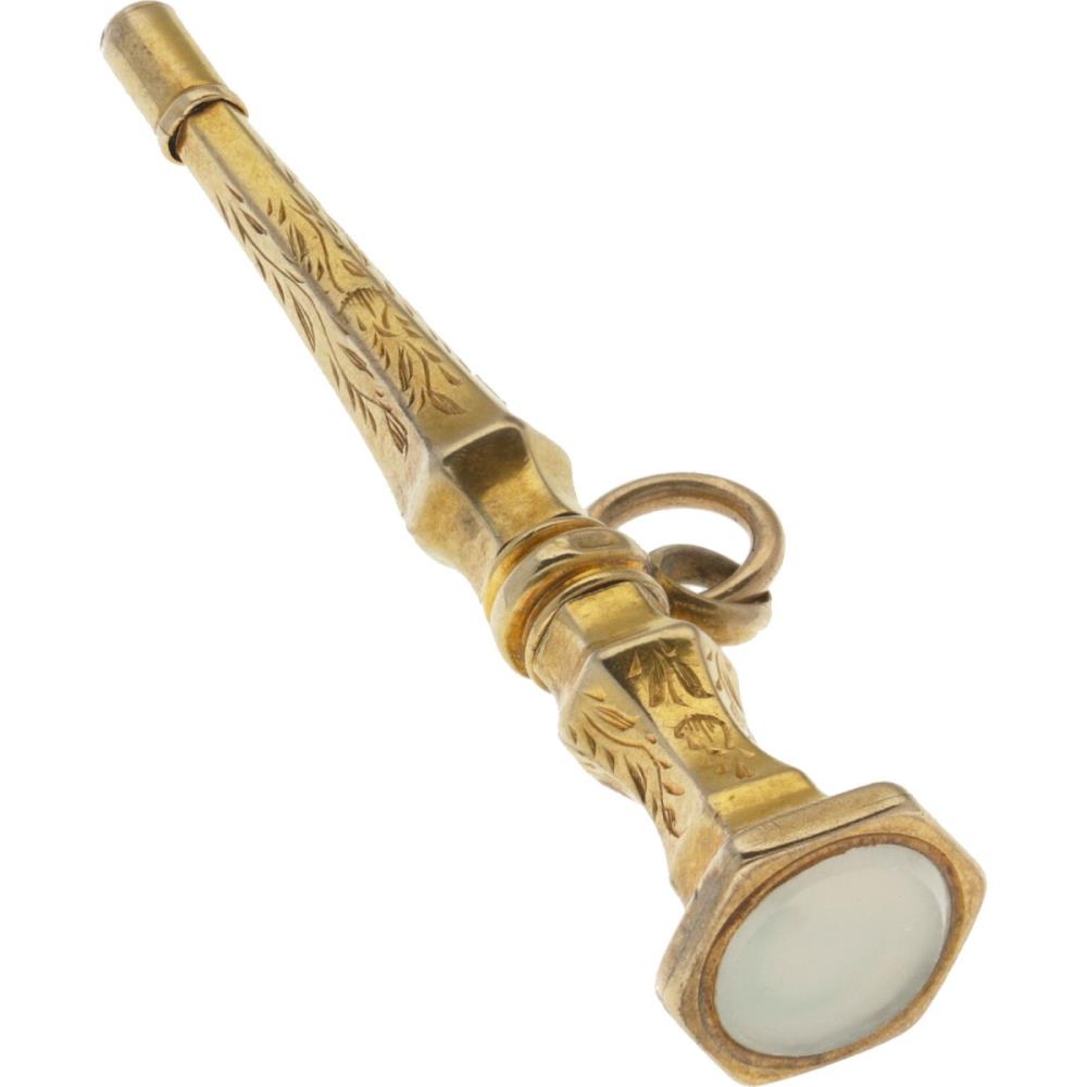 Pocket watch winding key gold-plated. - Bild 2 aus 3