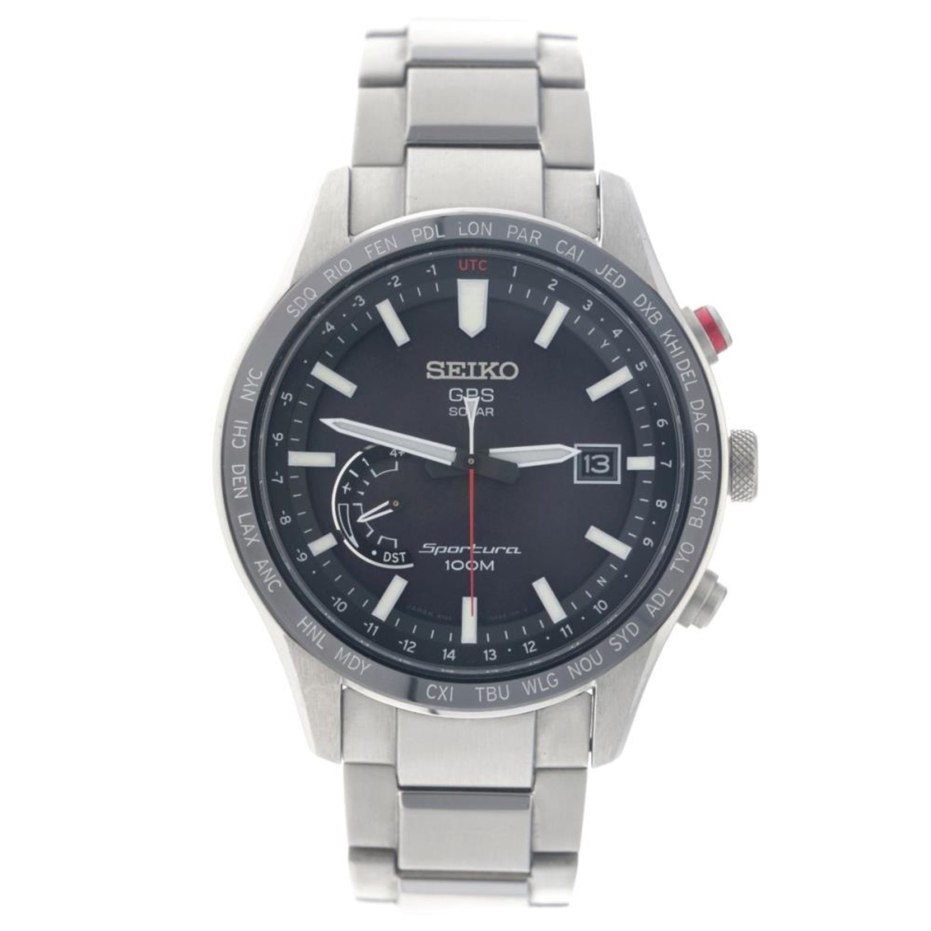 Seiko Sportura World Time GPS Solar SSF003 - Men's watch - approx. 2018.