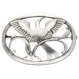 Art Deco sterling silver no.238 'Bird of Paradise' brooch by Gundorph Albertus for Georg Jensen.