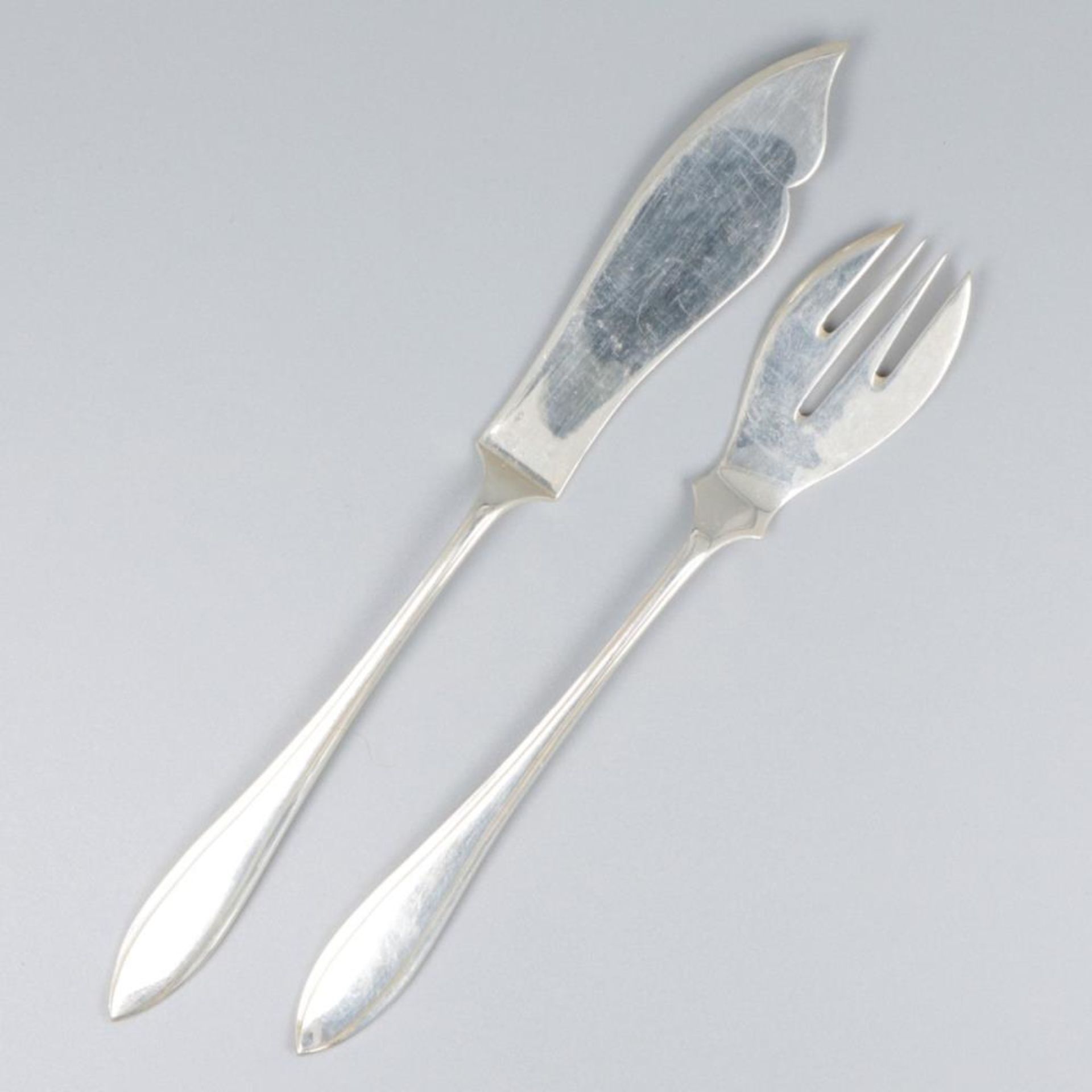 12-piece fish cutlery set silver. - Bild 2 aus 6