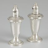 2-piece set of salt & pepper shakers silver.