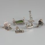 6-piece lot miniatures silver.