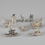 8-piece lot of miniatures silver.