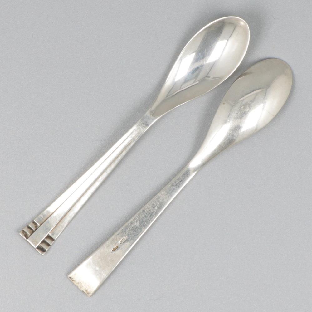 6-piece set of mocha spoons silver. - Image 2 of 5