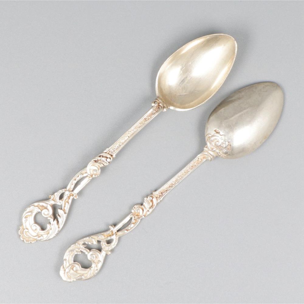 6-piece set of silver coffee spoons. - Image 2 of 5