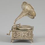 Miniature gramophone silver.