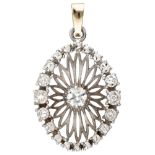 14K. White gold pendant set with approx. 0.41 ct. diamond.