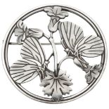Sterling silver vintage no.283 'Butterflies' brooch by Arno Malinowski for Georg Jensen.