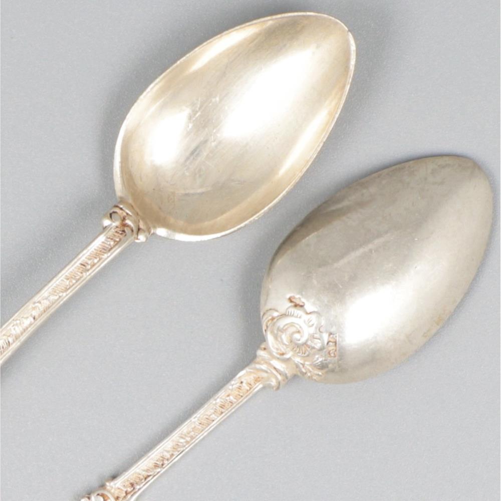 6-piece set of silver coffee spoons. - Image 3 of 5