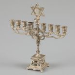 Miniature Hanukkah candlebra / menorah silver.
