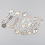 11-piece lot salt spoons silver.