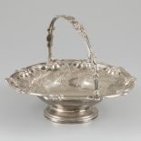 Fruit bowl with handle, silver-plated.