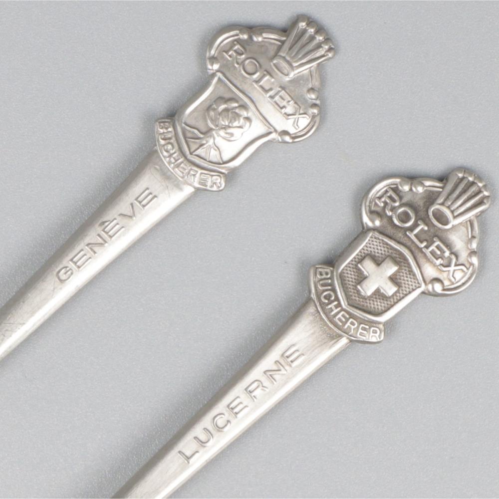 10-piece set of teaspoons ''Rolex - Bucherer'' steel. - Image 2 of 6