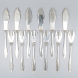 12-piece fish cutlery set silver.