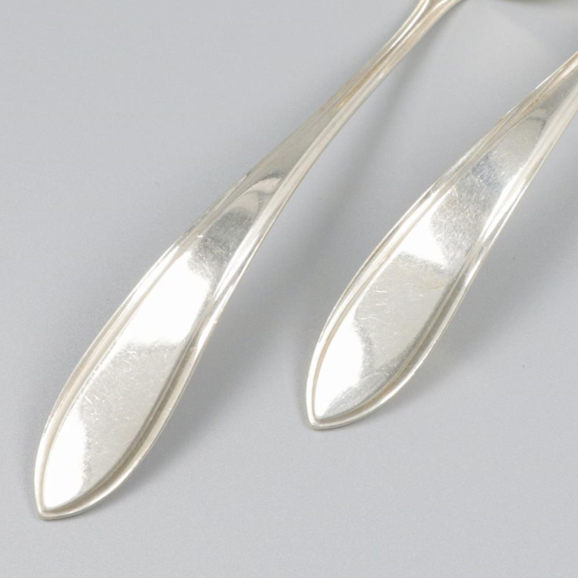 2-piece set of sauce spoons "Hollands Puntfilet" silver. - Image 5 of 5