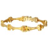 18K. Yellow gold 'Mukka' bracelet by Finnish designer Björn Weckström for Lapponia.