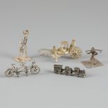 5-piece lot miniatures silver.