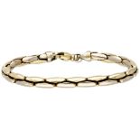 14K. Bicolor gold Cardano link bracelet.