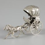 Landaulet miniature carriage silver.